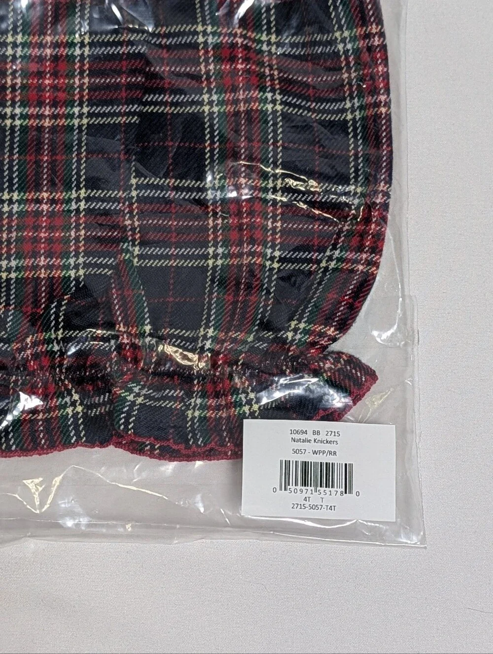 TBBC The Beaufort Bonnet Company Natalie Knickers Plaid Bloomers 4T NWT